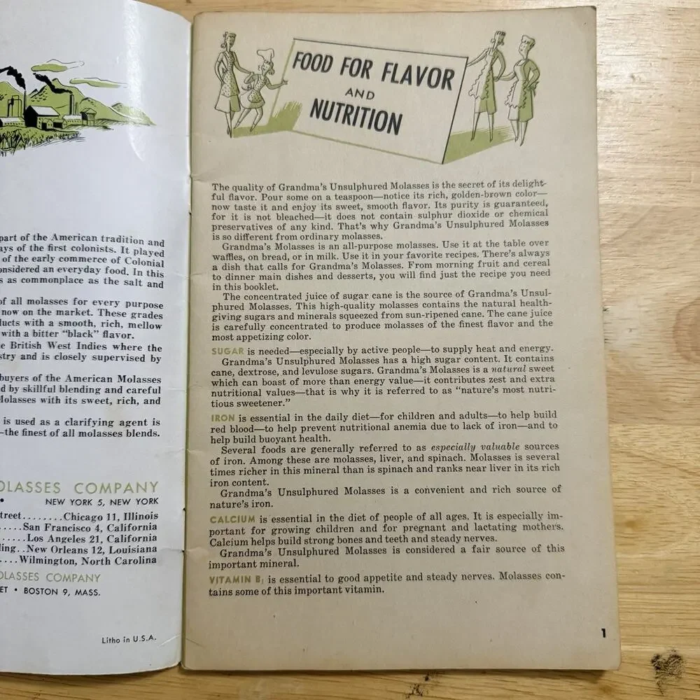 Grandmas Recipes for Mother and Daughter Old Fashioned Molasses Vintage Cookbook